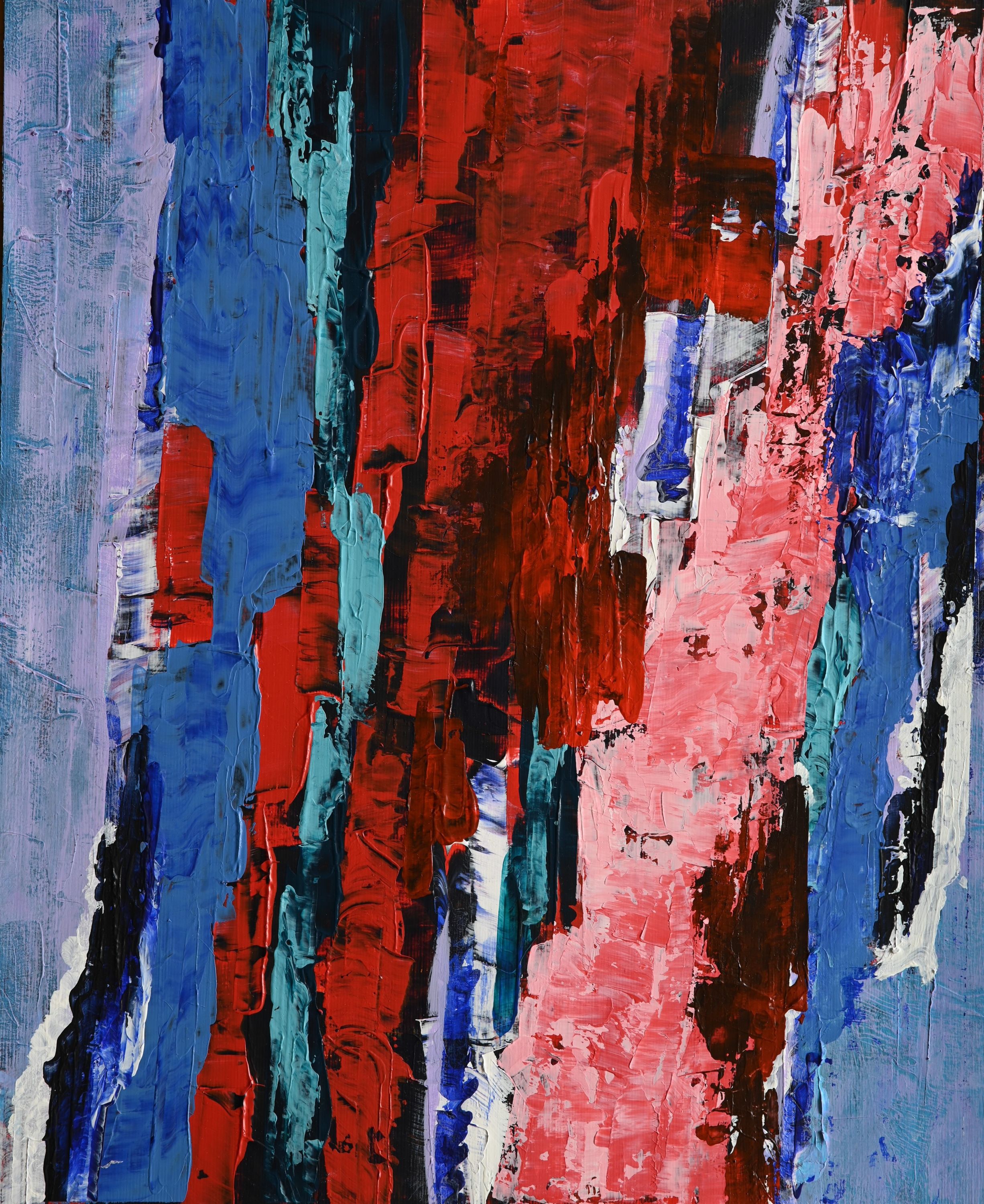 Serie Topografische Körper, I, Acryl auf Papier, 70x50cm, 2024