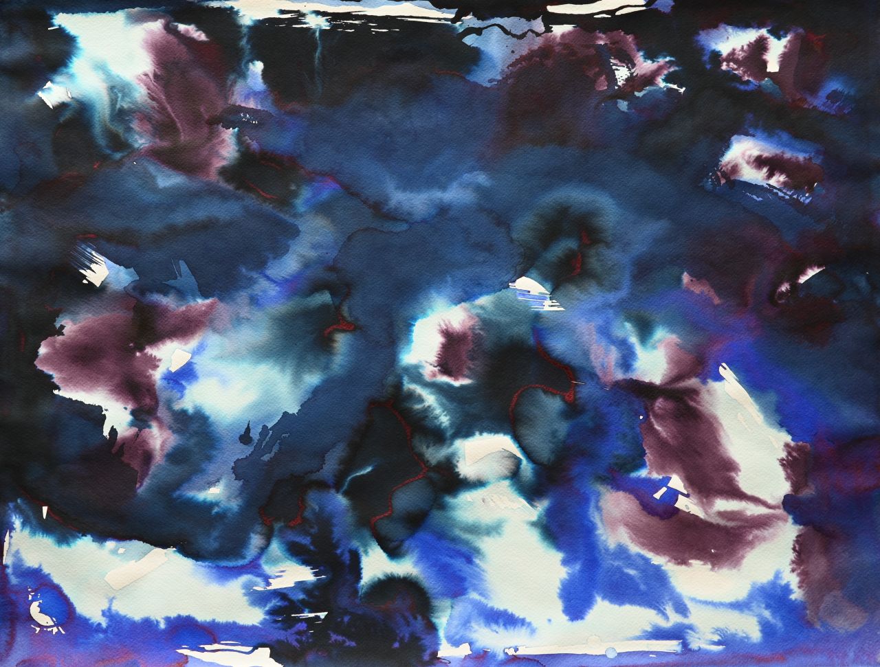 Serie Illness, II, Tinte auf Papier, 50x65cm, 2025